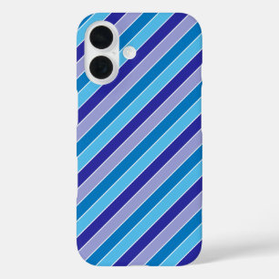 Coque Pour iPhone 16 Motif classique bleu violet  de pyjama