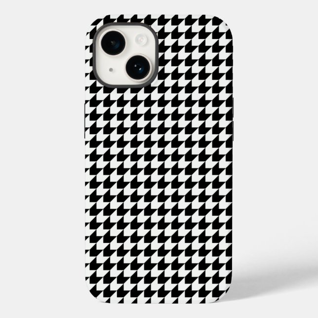 Coques Case-Mate iPhone Motif classique noir en houndstooth (Verso)