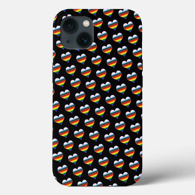 Coques Case-Mate iPhone Motif Coeur arc-en-ciel Coque-coque iphone Mate (Verso)