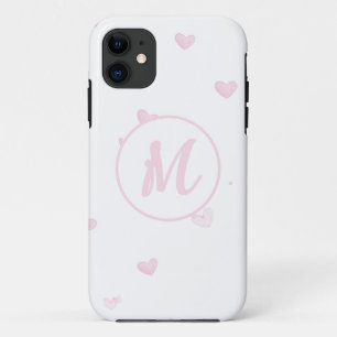 Case-Mate iPhone Case Motif Coeur rose Fille Romantique Monogramme