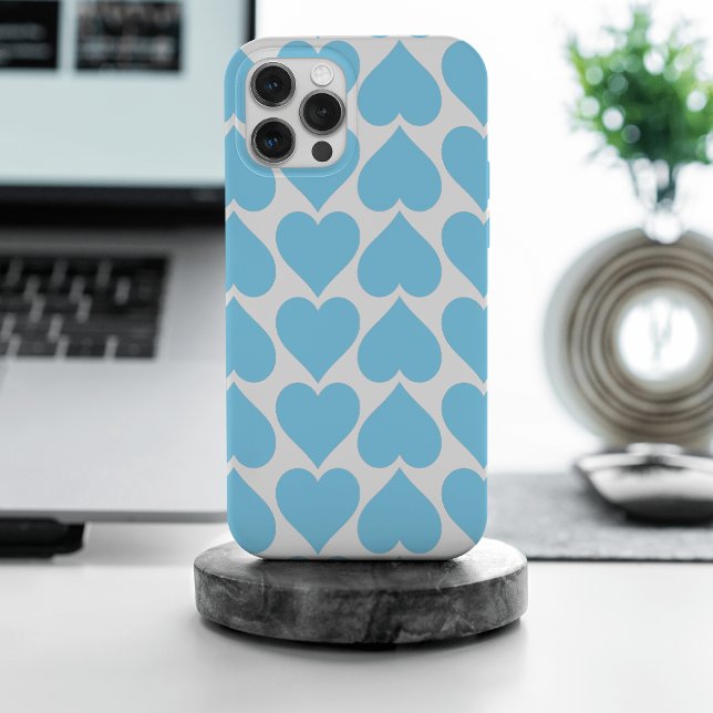 Coques Case-Mate iPhone Motif Cœurs Bleus, Romantique, Amour (Créateur téléchargé)