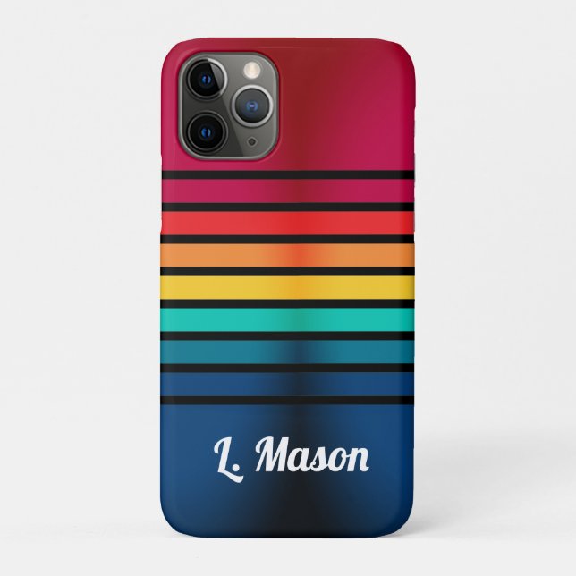Coques Case-Mate iPhone Motif Coloré Avec Nom Personnalisé (Dos)