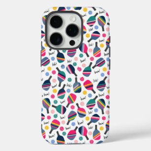 Coque iPhone 16 Pro Motif Coloré de Pickleball
