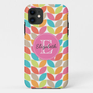 Coque Case-Mate iPhone Motif coloré moderne décoré d'un monogramme