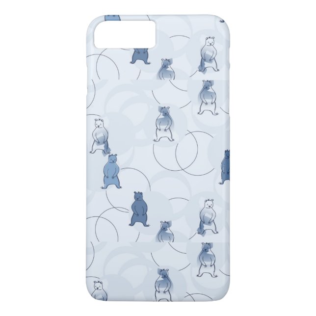 Coques Case-Mate iPhone motif comportant un ours gris (Dos)