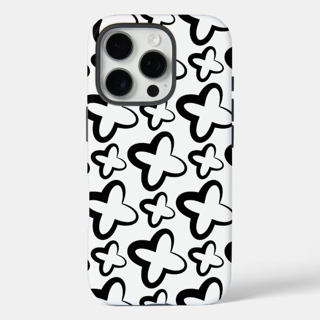 Coques Case-Mate iPhone Motif cool en noir et blanc (Verso)