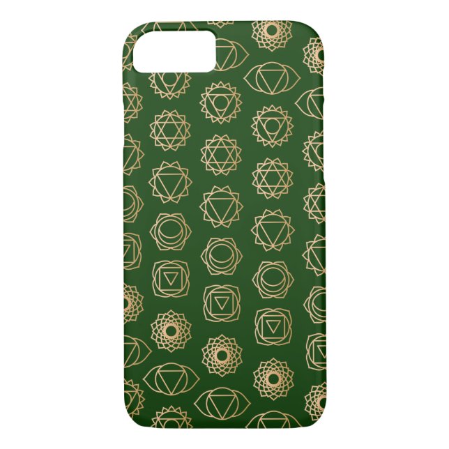 Coques Case-Mate iPhone Motif cool Gold Green Chakra (Dos)