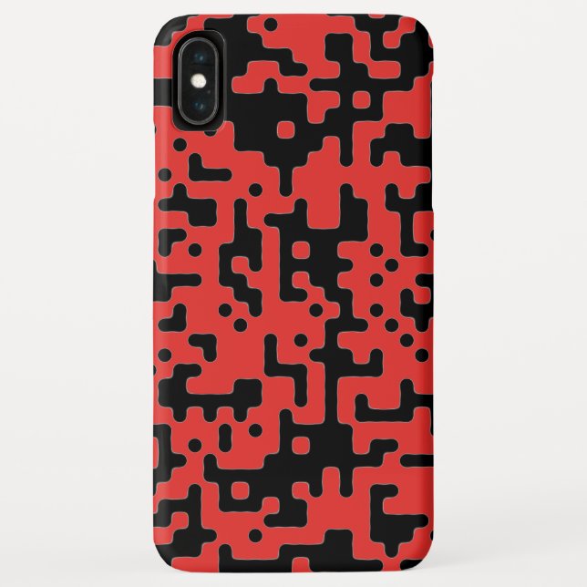 Coques Case-Mate iPhone Motif Cool rouge et noir chic (Dos)