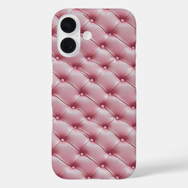 Coques Case-Mate iPhone Motif couché en cuir rose (Verso)