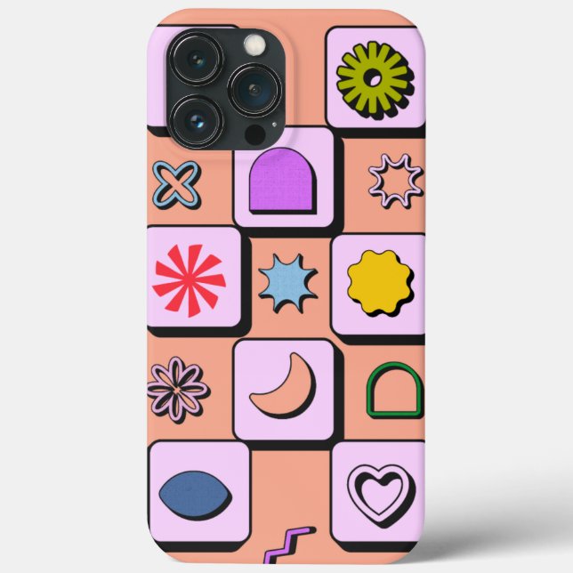 Coques Case-Mate iPhone Motif couleur rétro Personnalisé Coque-Mate iPhone (Verso)