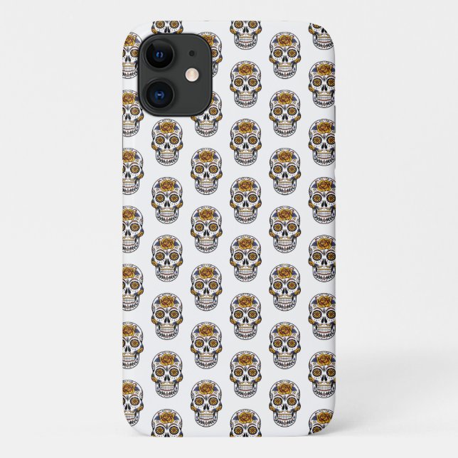 Coques Case-Mate iPhone Motif Crânes Floraux  (Dos)