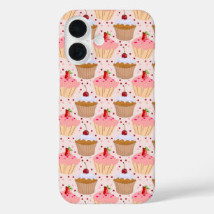 Coque Pour iPhone 16 Motif Cupcake rose