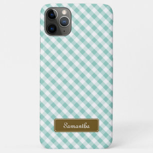 Coques Pour iPhone Motif Cute Pastel Mint En vichy