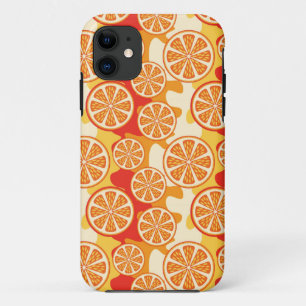 Coque iPhone 11 Motif d'agrumes oranges rétro