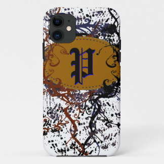 Coque Case-Mate iPhone Motif Damas rétro avec lettre monographie P
