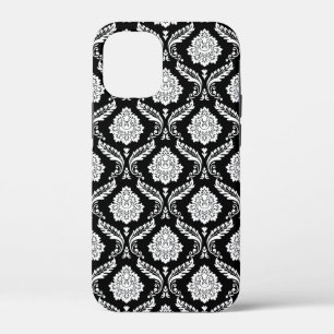 Case-Mate iPhone Case Motif Damassé Rococo Blanc sur Noir