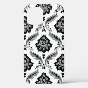 Case-Mate iPhone Case Motif Damassé Rococo Gris Noir Blanc