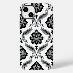 Coque Case-Mate iPhone Motif Damassé Rococo Gris Noir Blanc