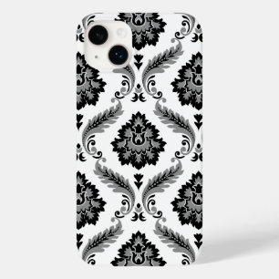 Coque Case-Mate iPhone Motif Damassé Rococo Gris Noir Blanc