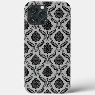 Case-Mate iPhone Case Motif Damassé Rococo Noir sur Gris