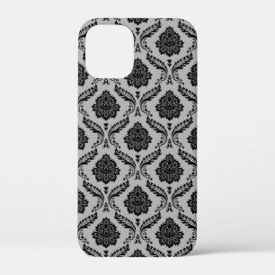 Case-Mate iPhone Case Motif Damassé Rococo Noir sur Gris