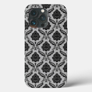 Case-Mate iPhone Case Motif Damassé Rococo Noir sur Gris