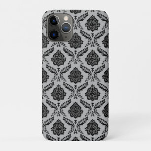 Case-Mate iPhone Case Motif Damassé Rococo Noir sur Gris