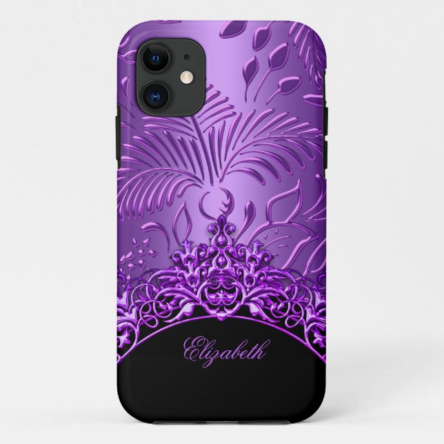 Coques Case-Mate iPhone Motif Damassé Violet iPhone 5 Élégant Classique (Dos)