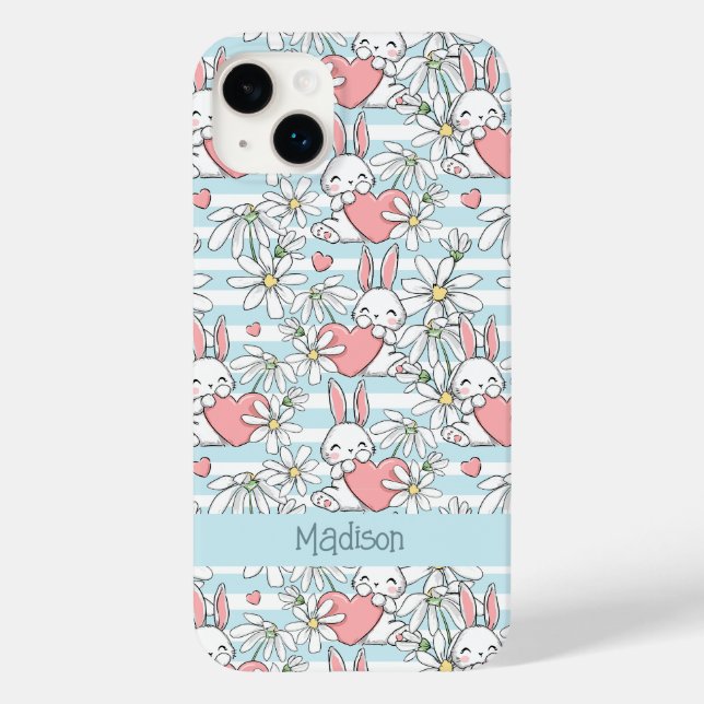 Coques Case-Mate iPhone Motif d'amour de texte personnalisé (Verso)