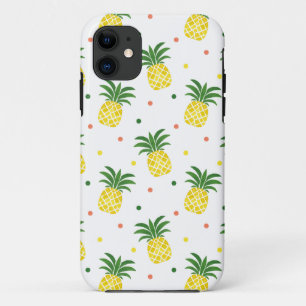 Coque iPhone 11 motif d'ananas aquarelle