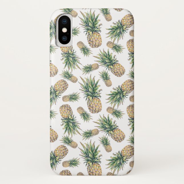 Coques Case-Mate iPhone Motif d'ananas d'aquarelle (Dos)