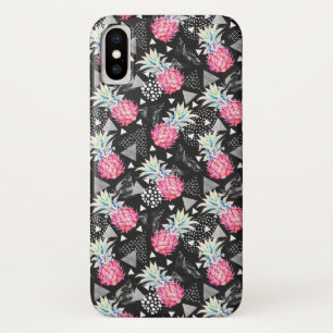 Coque iPhone X Motif d'ananas triangulaire texturé