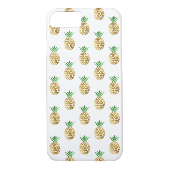 Coques Case-Mate iPhone Motif d'ananas Tropical Gold Foil été mignon (Dos)