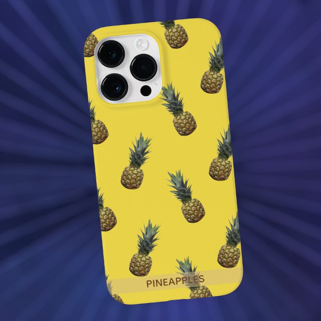 Coques Case-Mate iPhone Motif d'ananas tropical Jaune Personnalisé (Don't let this deliciously vibrant phone case slip away from your grasp )