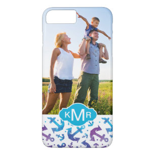 Coque iPhone 7 Plus Motif   d'Ancre de colorant de cravate votre photo