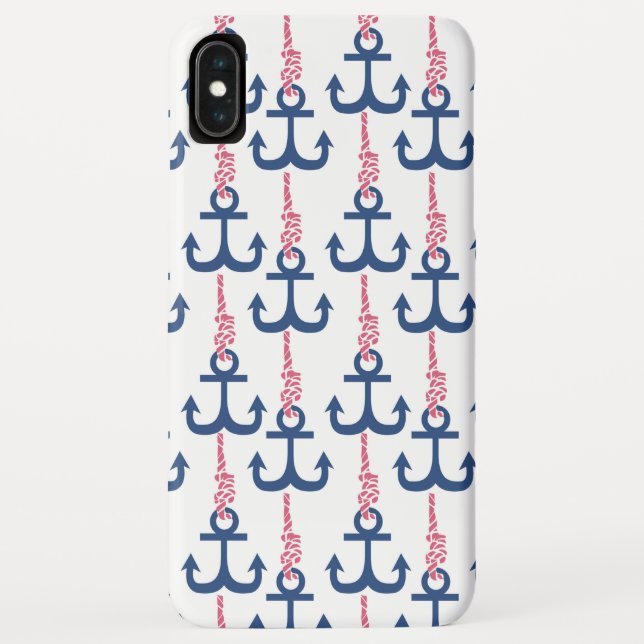 Coques Case-Mate iPhone Motif d'ancre vintage Ahoy. (Dos)