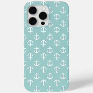 Coque Case-Mate iPhone Motif d'Ancres Nautical Mint