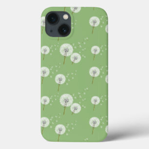 Coques Pour iPhone Motif Dandelion sur Green Arrière - plan