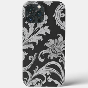 Case-Mate iPhone Case Motif d'antiquités Monochrome Fleur