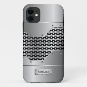 Etui iPhone Case-Mate Motif d'apparence métallique brillant gris argent