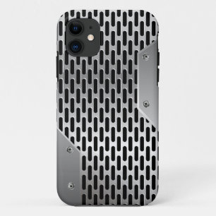 Coque Case-Mate iPhone Motif d'apparence métallique brillant gris argent
