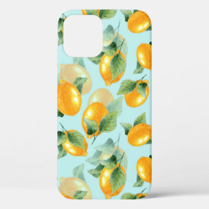 Case-Mate iPhone Case Motif d'aquarelle avec citrons et feuilles. Seamel