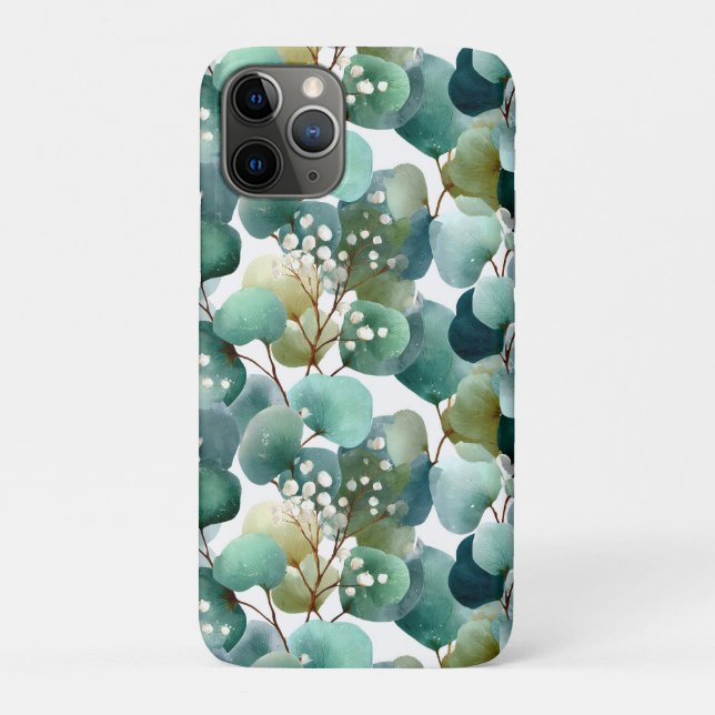 Coques Case-Mate iPhone Motif d'aquarelle botanique : Fond sans couture  (Dos)
