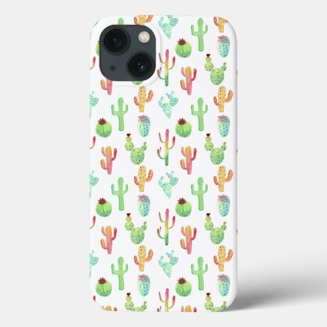Coques Case-Mate iPhone Motif d'aquarelle Cactus Pastel (Verso)
