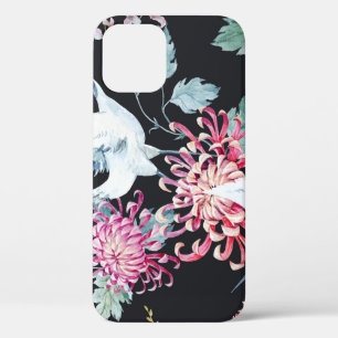 Case-Mate iPhone Case Motif d'aquarelle de la grue rouge Chrysanthemum