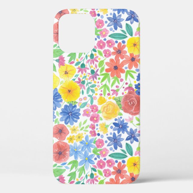 Coques Case-Mate iPhone Motif d'aquarelle florale (Verso)