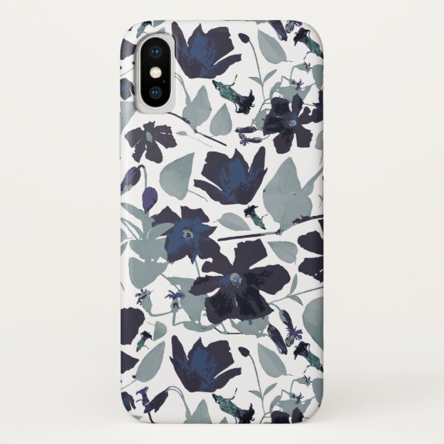 Coques Case-Mate iPhone Motif d'aquarelle florale de la vigne (Dos)