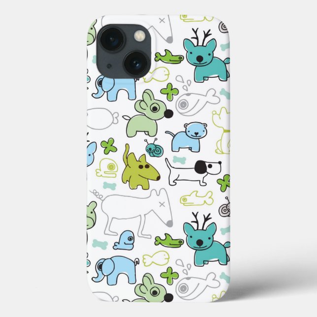 Coques Case-Mate iPhone motif d'arrière - plans d'enfants (Verso)