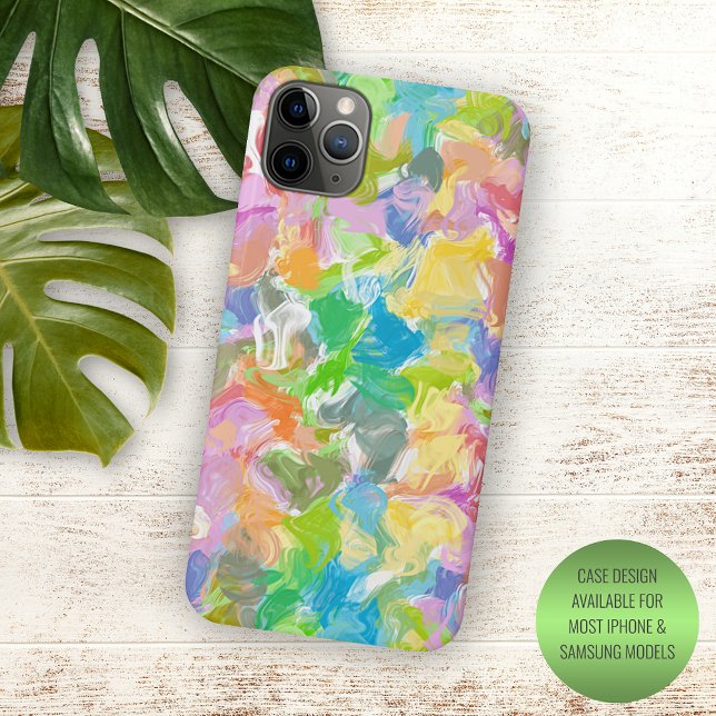 Coques Case-Mate iPhone Motif d'art à éclaboussures de peinture d'été colo (Créateur téléchargé)