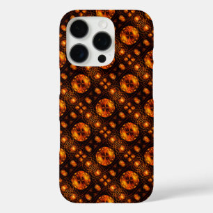 Coque iPhone 16 Pro Motif d'art abstrait élégant boho moderne or #507